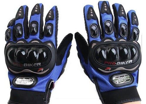 Motorcycle Motocross Racing ATV UTV Outdoor Sport Riding Cycling Armor Full Finger Pro-Biker Protective Gloves Blue Size L For ARCTIC CAT 700 Prowler EFI 2008 2009