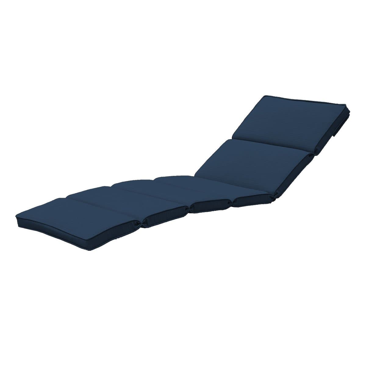 Creative Living Outdoor S-Shape Chaise Lounge Patio Cushion 79" L x 28" W x 2" H, Navy