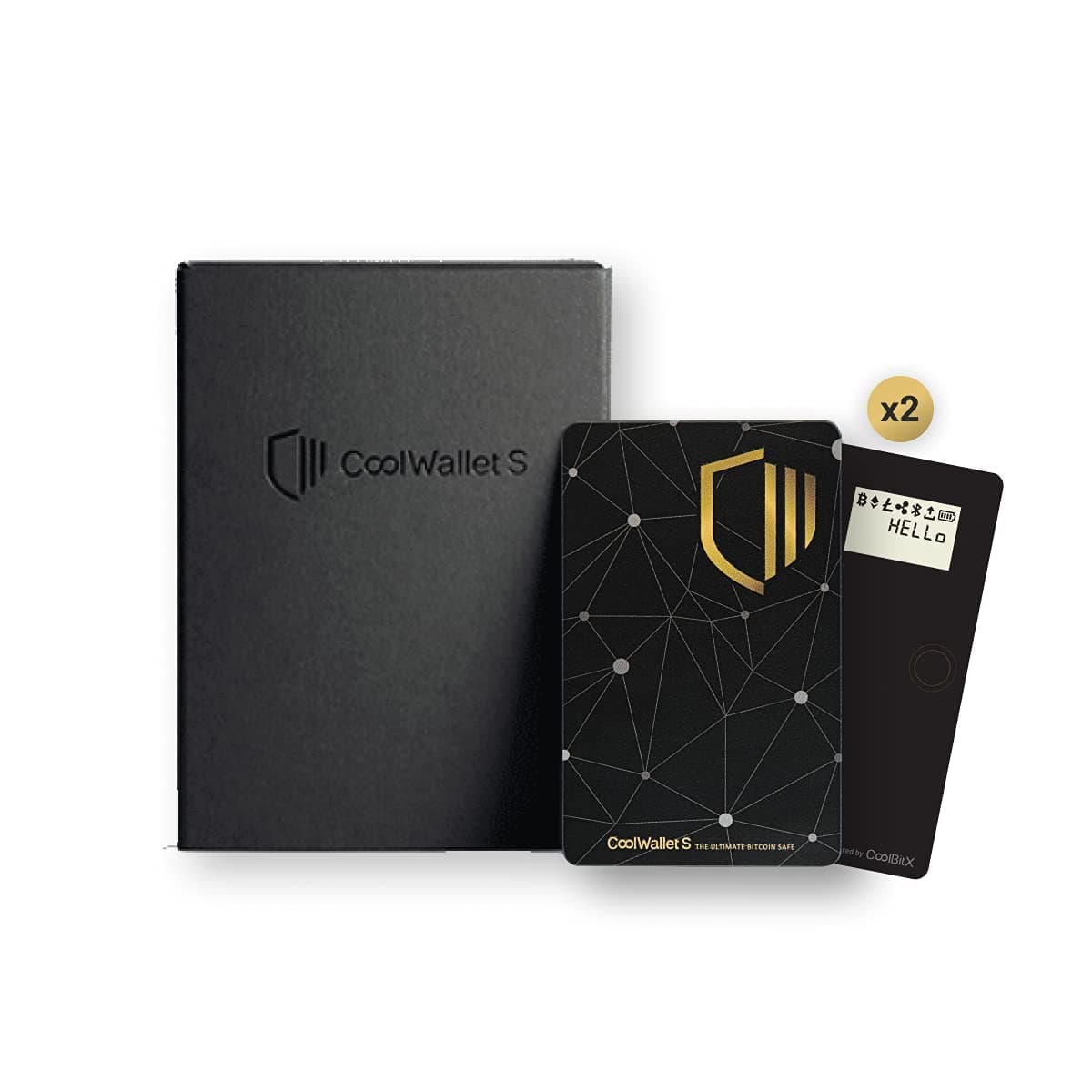 CoolWallet S Duo- Crypto Hardware Wallet 2 Pack, Secure Your Crypto in Style, Bluetooth, Wireless, Cryptocurrency Cold Storage, BTC, Bitcoin, ETH, Ethereum, XRP, USDT, ERC20 Tokens, BEP20 Tokens