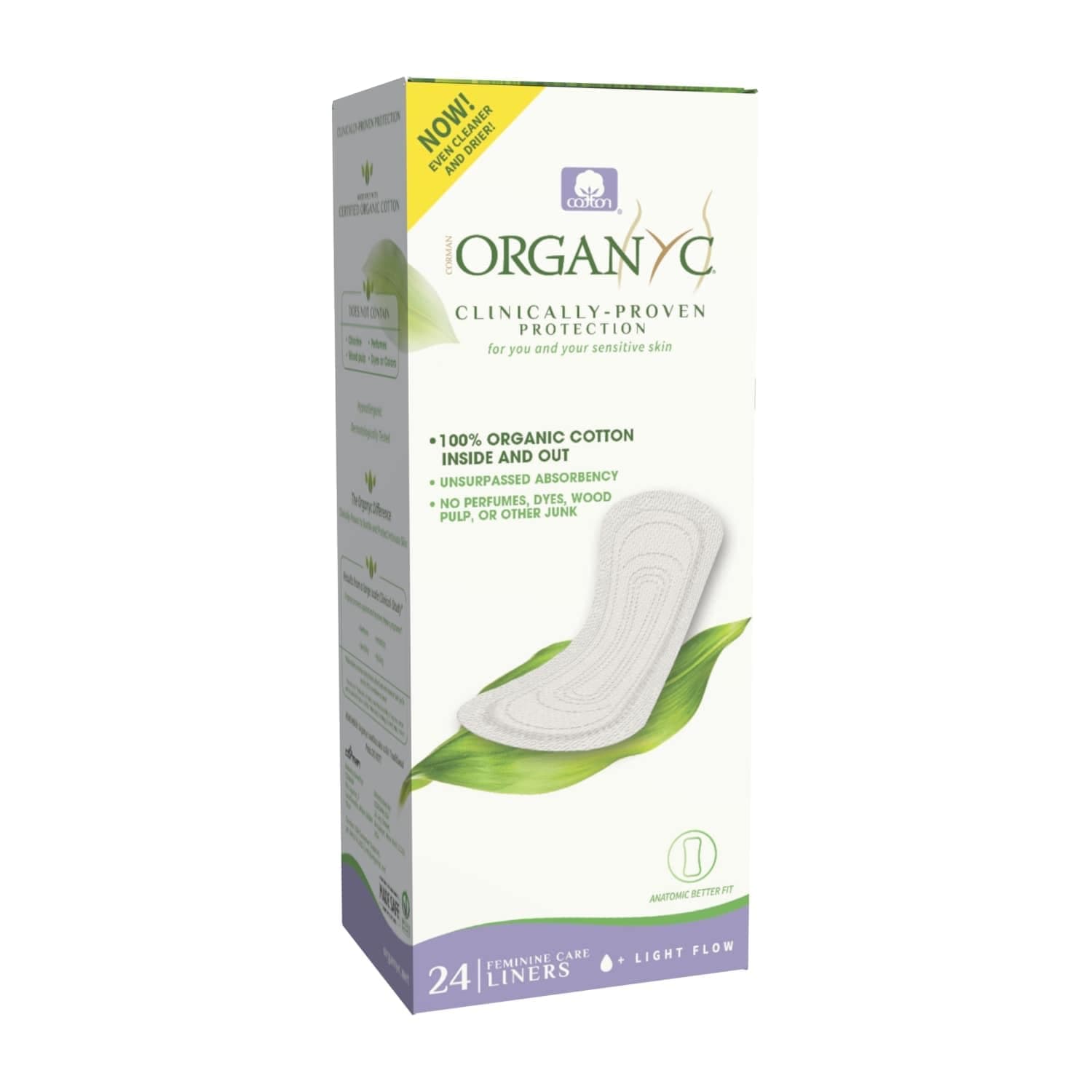 Organyc Cotton Light Flow Flat Panty Liner