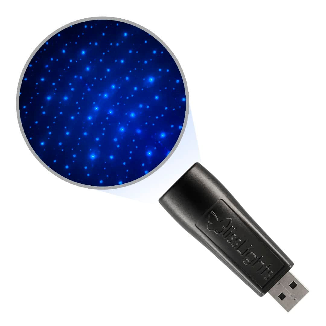 BlissLights Starport USB Laser Light - Gaming, Night Light, Starry Sky Light, Atmosphere Light, Gift (Blue)