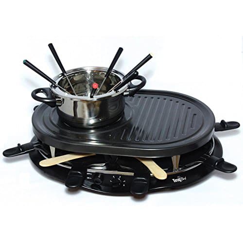 TCRF08BN Total Chef Raclette Party Grill - black, Multicolored