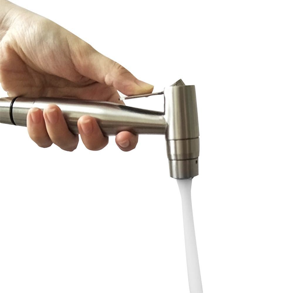 Fuentes 300 Dual Function (Soft/Jet) Sprayer Replacement Head Only | Stainless Steel Brushed Nickel Spray Head For Hand Held Shattaf Toilet Attachment | Handheld Cloth Diaper Washer Head