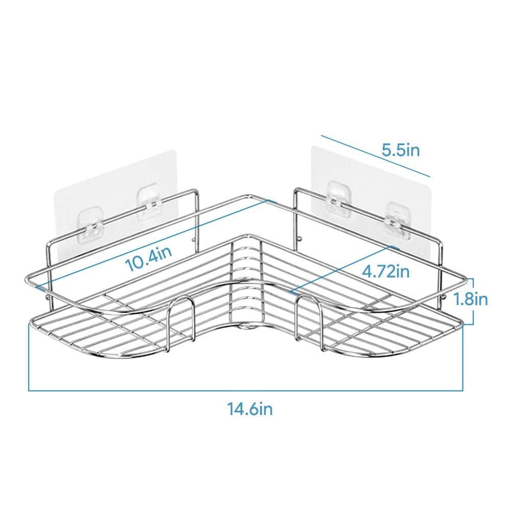 Sulfar Stainless Steel Corner Shower Caddy, 2 Pieces