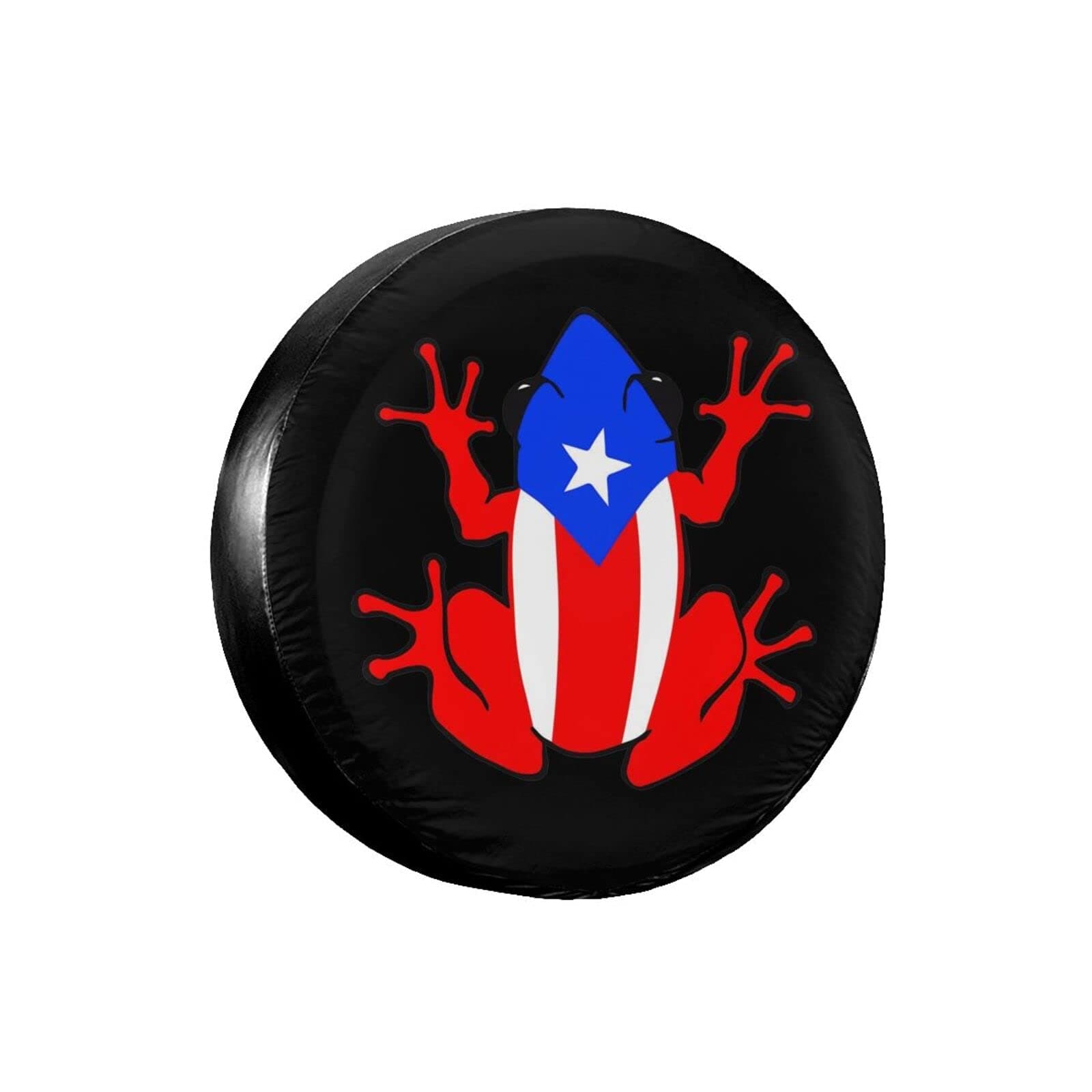 Coqui Puerto Rico Taino Spare Tire Cover,Universal Wheel Tire Cover for Trailer, RV, SUV, Truck,Camper and Many Vehicle,Weatherproof Tire Protectors(16 inch for Diameter 29"-31")