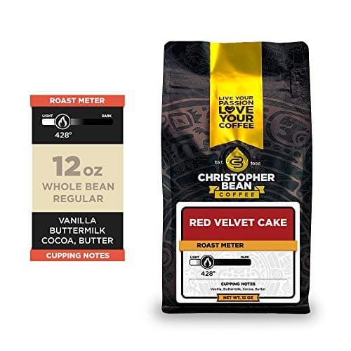 Red Velvet Cake Coffee, (Regular Wholebean) 100% Arabica, No Sugar, No Fats, Made with Non-GMO Flavorings, 12-Ounce Bag of Regular Whole Bean Coffee – Christopher Bean Coffee