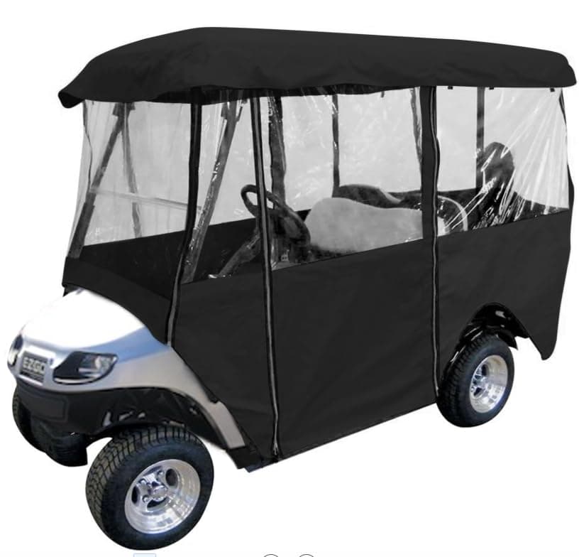 Leader Accessories Deluxe 4-Person Golf Cart Cover Storage Driving Enclosure Fit EZ Go, Club Car, Yamaha Cart
