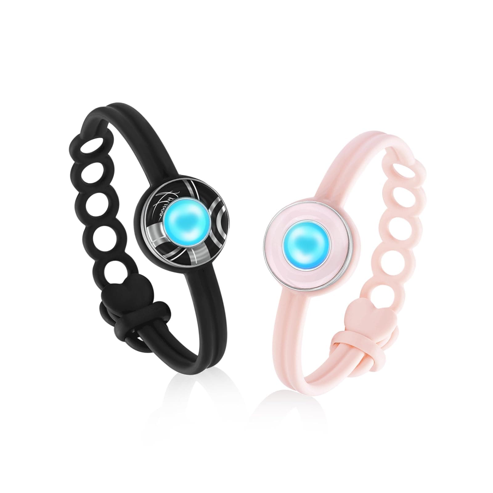 Candy Collection-Long Distance Touch Bracelets, Vibration & Light up for Love-Pair of Couples BraceletsLong Distance Relationship Gifts for Friend Bluetooth Pairing Jewelry, One Size, Silicone,