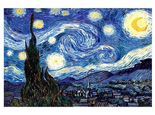 Jigsaw Puzzle 1000 Piece for Adults The Starry Night Thicker Vincent Van Gogh Paper Puzzles Difficult Famous Painting Puzzles 70 x 50 cm