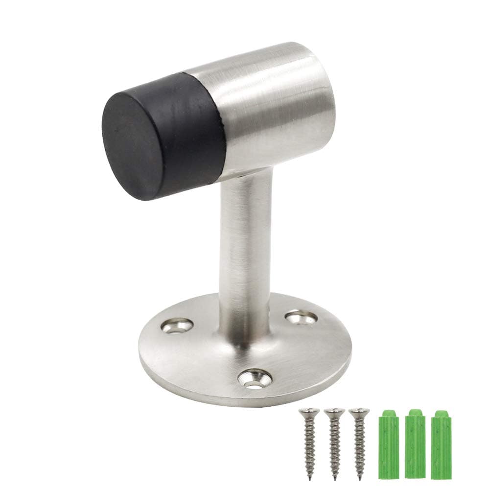 3 Inch / 75mm Heavy Duty Floor Stop, Door Stopper Stainless Steel Brushed Nickel - Pack of 1