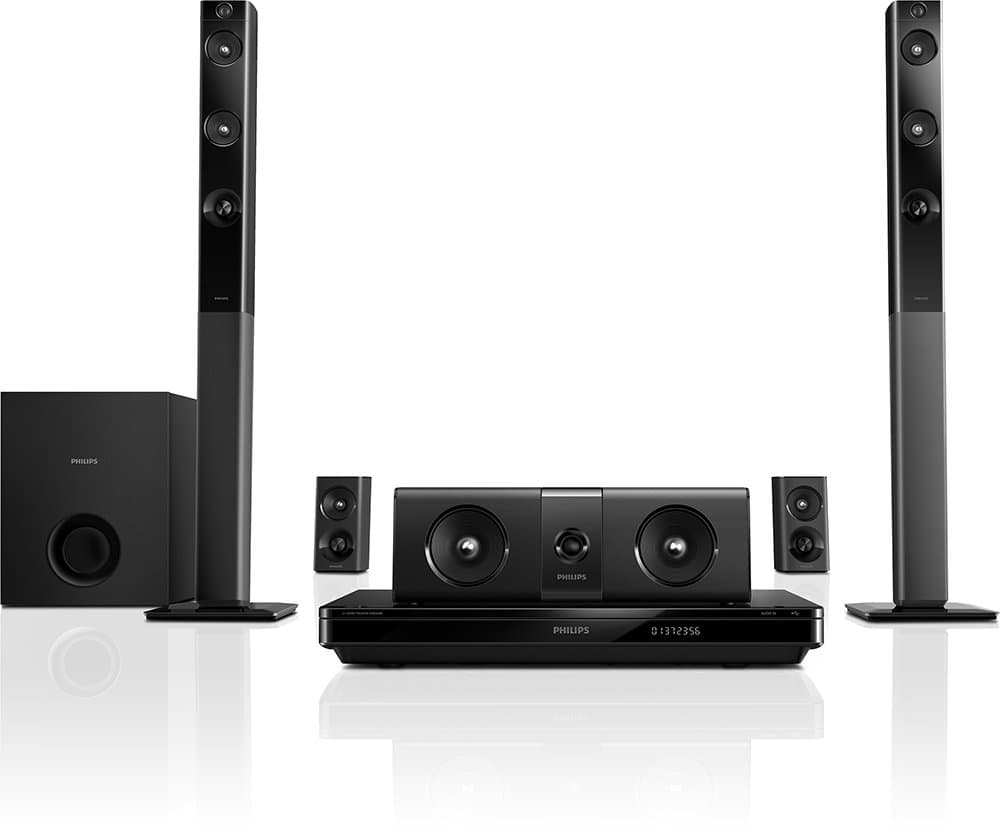 Philips HTB5544D/F7 Home Theater with Tall Boy Speakers (Black)