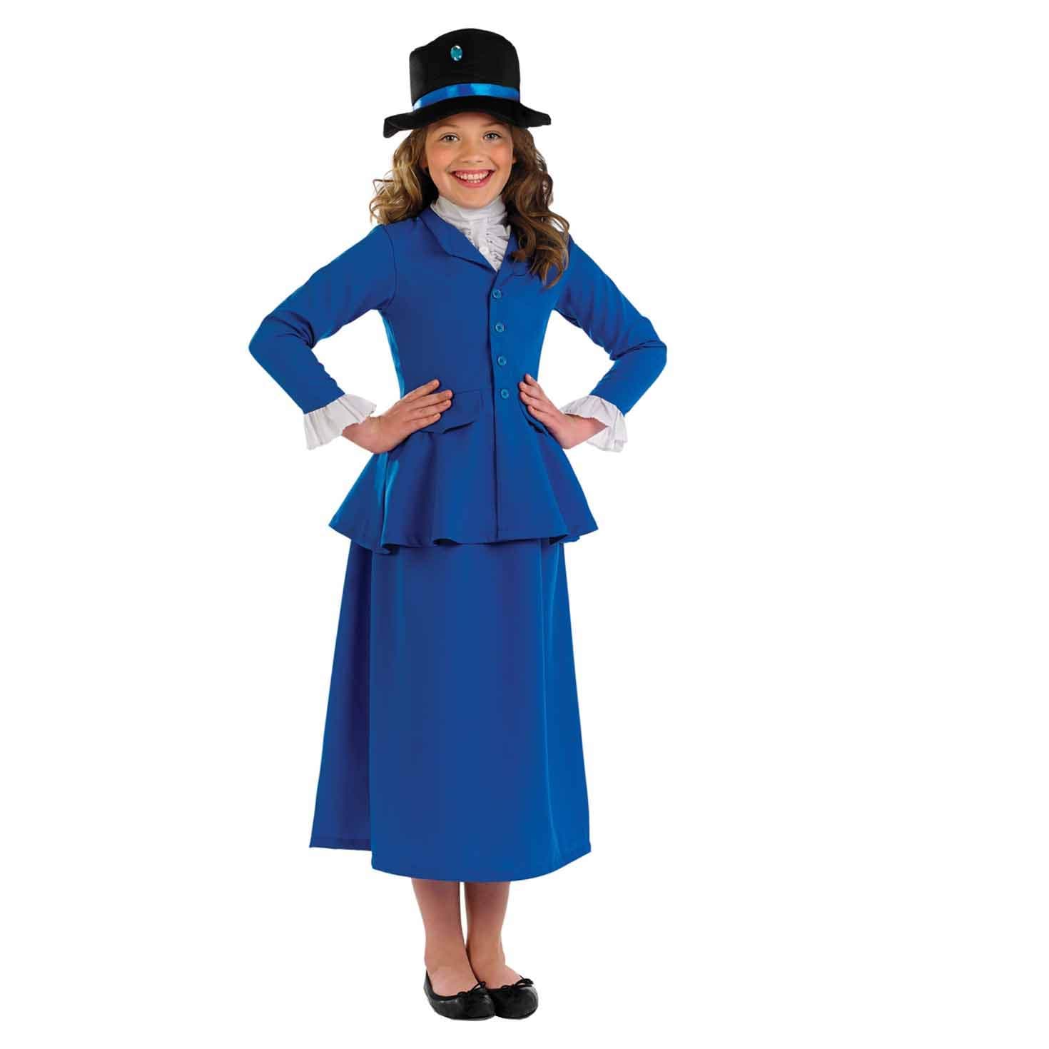 Fun ShackVictorian Nanny Costume for Girls - World Book Day Victorian Dress Up Outfit for Kids
