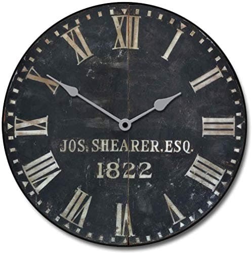 1822 Old Sheriffs Wall Clock | Ultra Quiet Quartz Mechanism | Hand Made in USA Beautiful Crisp Lasting Color | Comes in 8 Sizes