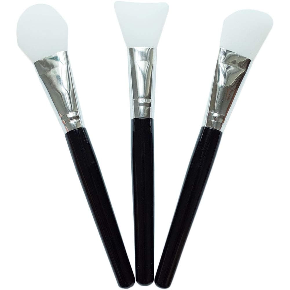 ScivoKaval 3 pcs Black Silicone Face Mask Brushes