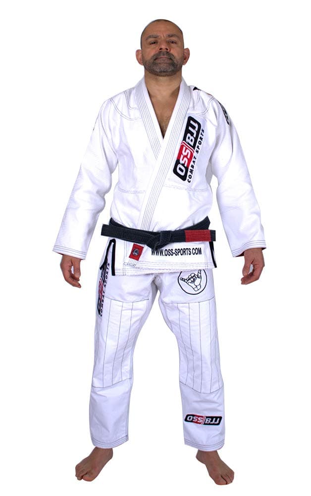 OSS SportsOSS Combat Sports BJJ Gi - Brazilian Jiu Jitsu Kimono - Jujitsu Gi - Ripstop Resistant Collar - Reinforced Sleeve and Comfortable Design - BJJ Gi A2, A3, A4