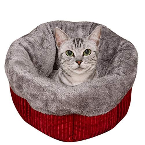 Pets Bed for Cat and Small Dog Faux Fur Round Donut Cuddler Nest Beds Kennel Dog Cat Litter Sleeping Bed, Soft, Self-Warm, Durable