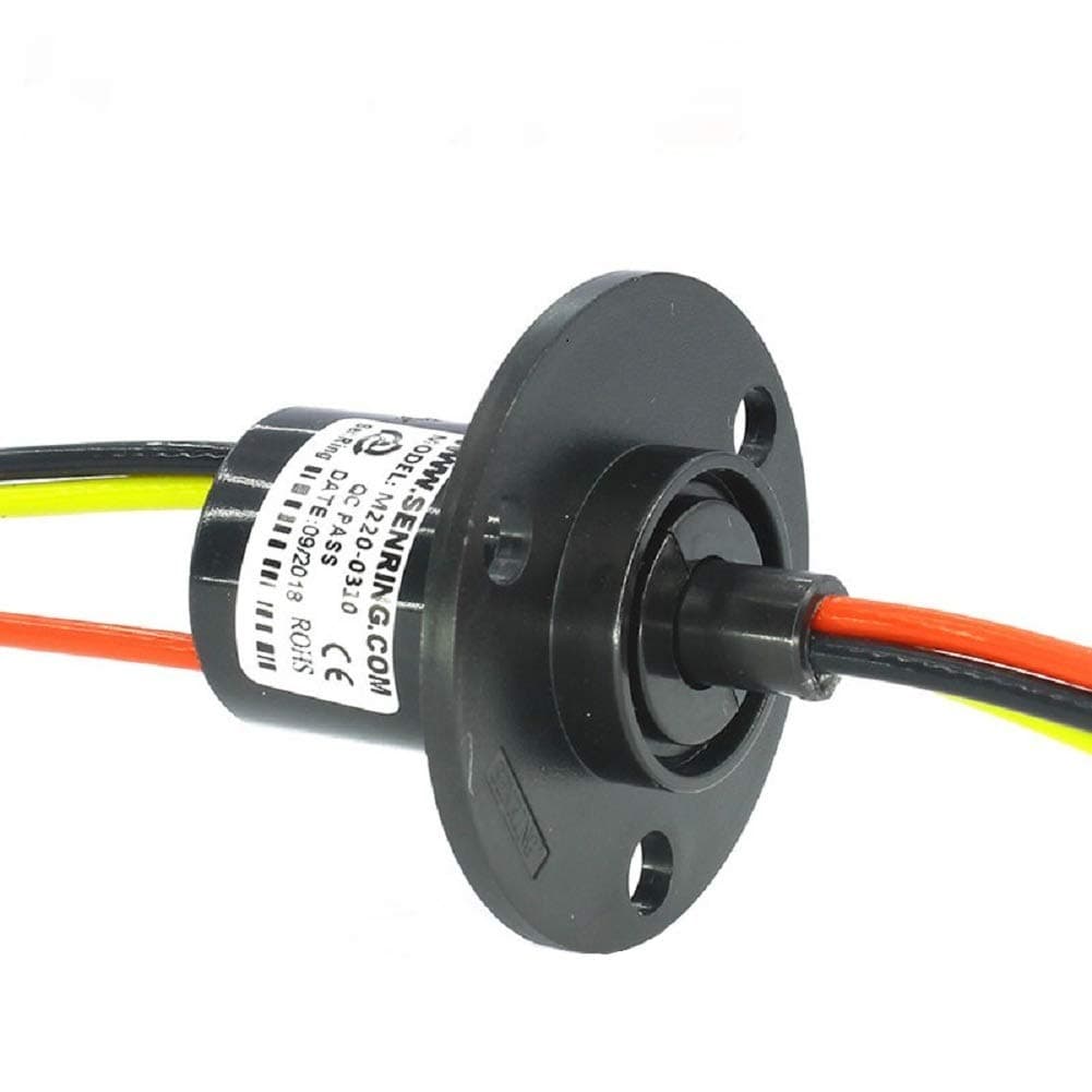 Mini Capsule Electrical Slip Ring 22mm 3 Wires 10A 250RPM 240VDC VAC Signal Transmission Rotary Connector for Wind Turbine Generator (3 Wires 10A)