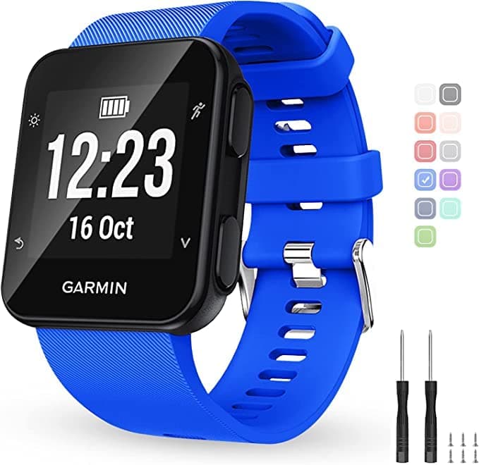 for Garmin Forerunner 35 Watch Band Replacement, Soft Silicone Strap Wristband Compatible with Forerunner 35 Smartwatch