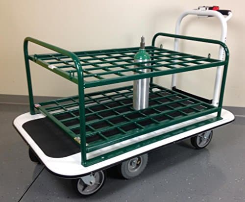 Electro Kinetic Technologies, Pony Express Motorized Medical Cylinder Cart, Holds 48 Cylinders, Coated Rack MGC-XL48C