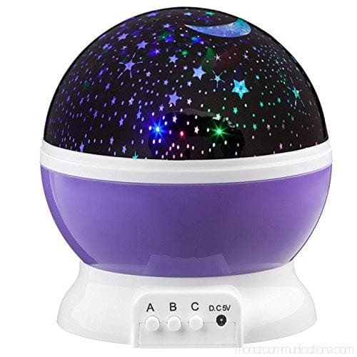 Kid's Room Night Light Ceiling Star Projector for Getting Babies to Sleep (Blue)