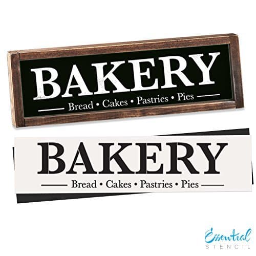 Bakery Sign Stencil | Perfect for Painting On Wood, DIY French Country Home Decor Calligraphy Signs, Rustic Decor for Farmhouse, Fixer Upper, Joanna Gaines, Magnolia Style
