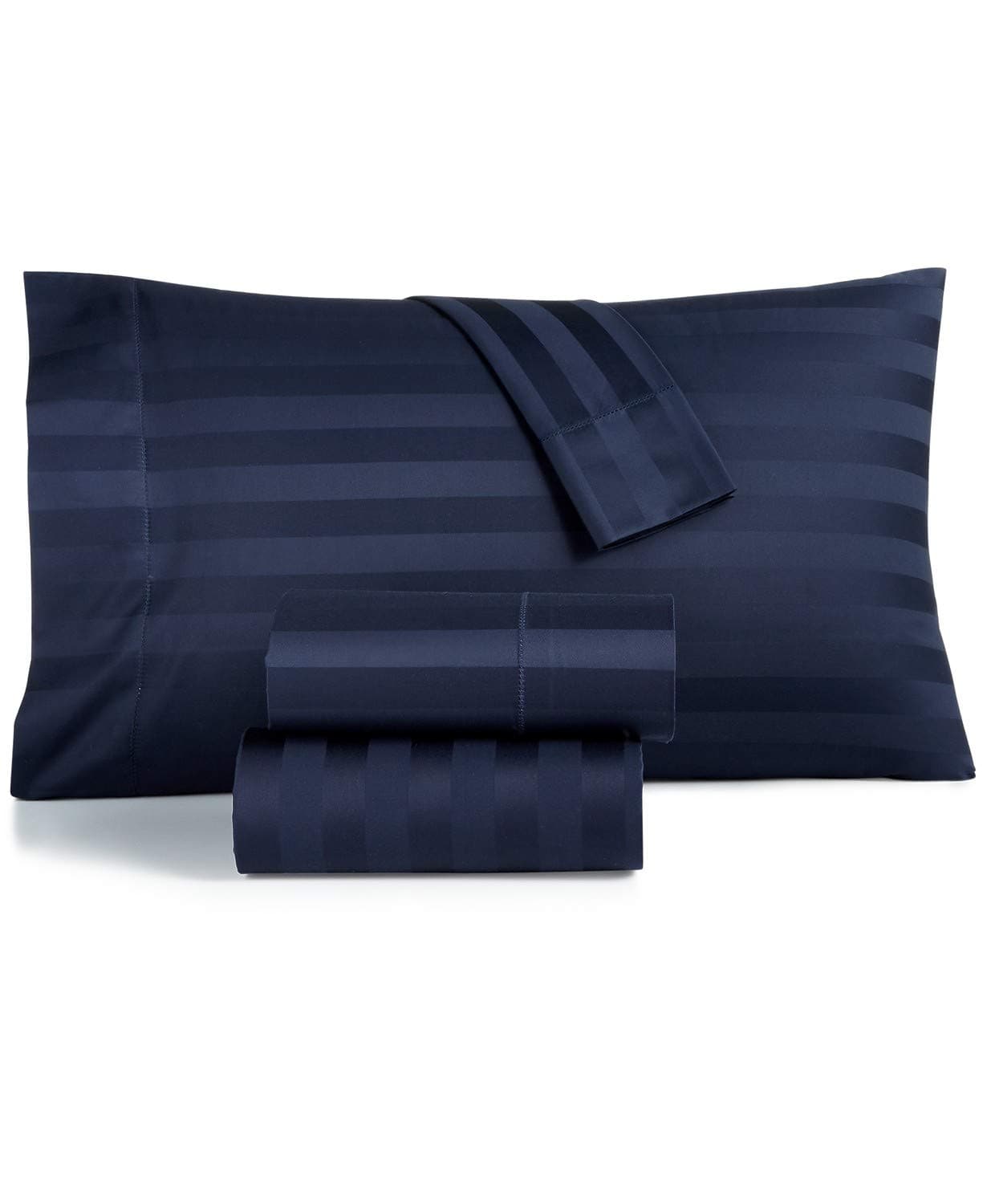Stripe King 4 Piece Sheet Set 550 Thread Count 100% Supima Cotton Navy