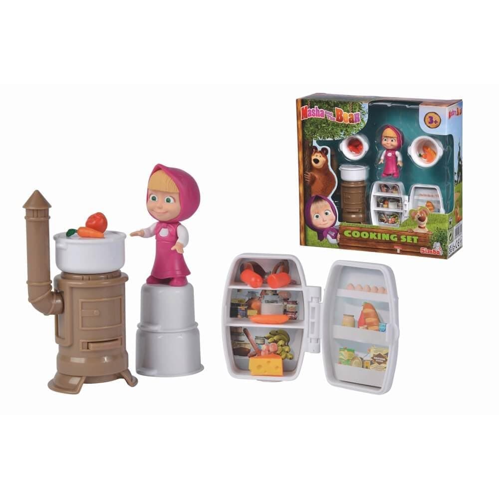 Masha and the Bear & Mini Cooking Set By Fratelli Doll With Cooking Set 2 Inch Doll ts Cooking Accessories Made In India