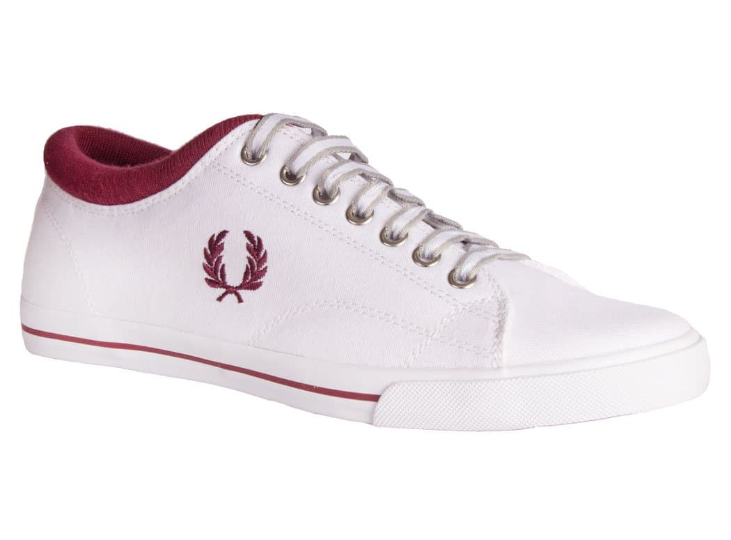Fred Perry Reprise Cuff Canvas Shoes- White