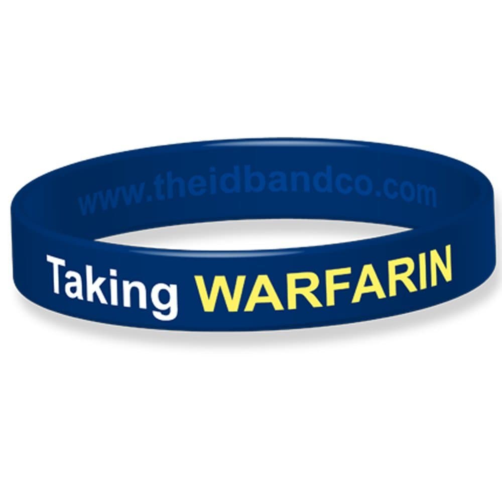 The ID Band Company Medical Alert! Warfarin Medicated Silicone Wristband