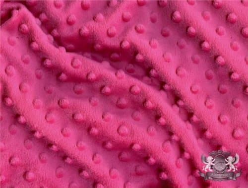Minky Dimple Dot Blanket Fabric 60" Wide Sold by The Yard (HOT Pink)