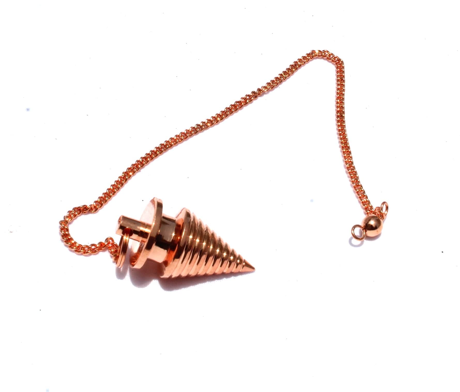Jet Brilliant Twisted Copper Pendulum Vortex Spiral Pendulum Booklet Jet International Crystal Therapy