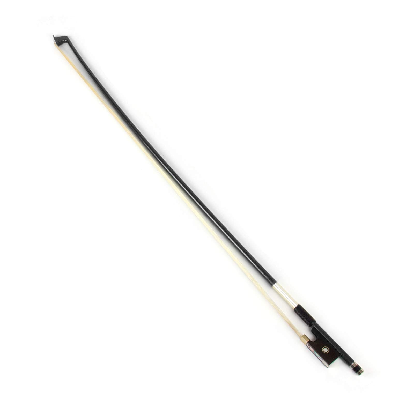 Kmise Carbon Fiber Violin Bows: Lightweight Violin Bow 1/2, Anti-Deformation Fiddle Bow, Ultra-Stretchy Horse Hair, Gift for Professional, Beginner, Adults, Kids Violins Practice (Black)