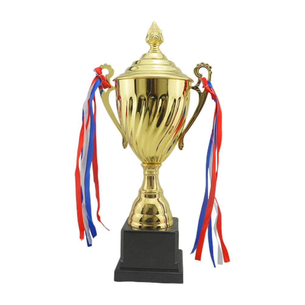Toyvian Gold Trophy Metal Trophy Awards Cup Trophy for Sport Tournaments Competitions School Honor Game 29cm