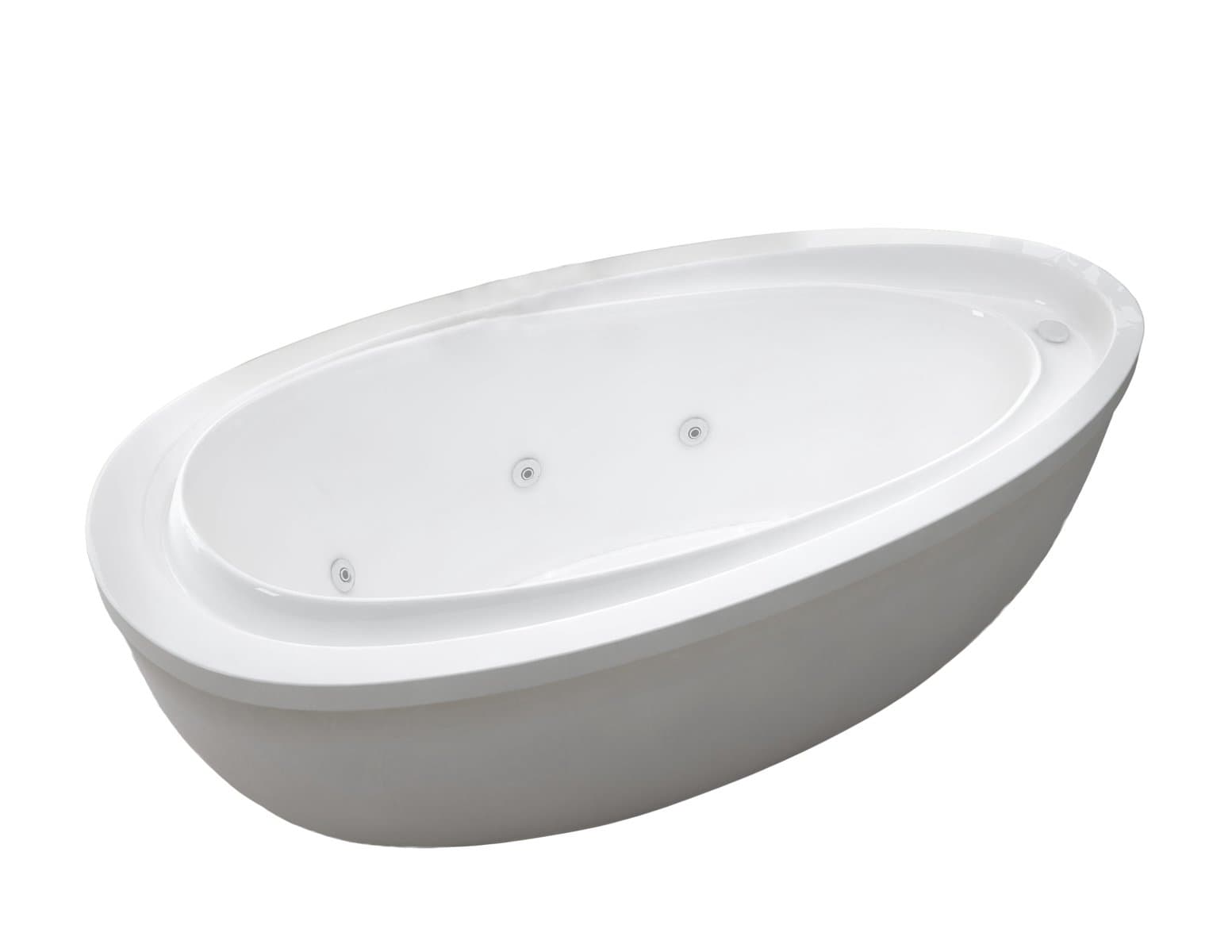 Venzi Vz3871bw Tullia Oval Whirlpool Bathtub, 38x71, Reversible Drain, White