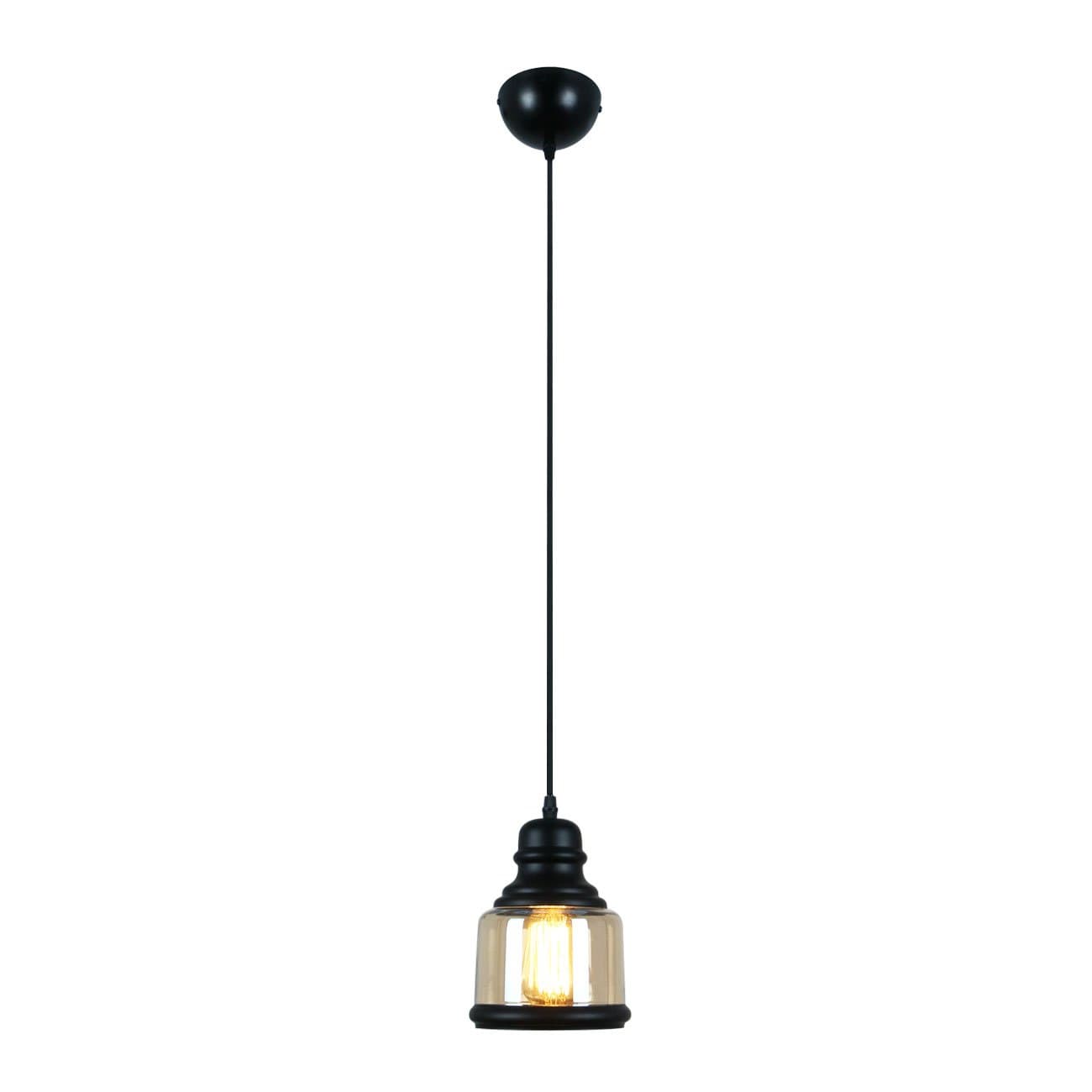 UNITARY Farmhouse Pendant Lights Kitchen Island, Kitchen Light Fixtures, Vintage Dining Room Light Fixture with 1 E26 Bulb Socket, Black Metal and Glass Jar Chandelier, Ceiling Pendant Light Fixtures