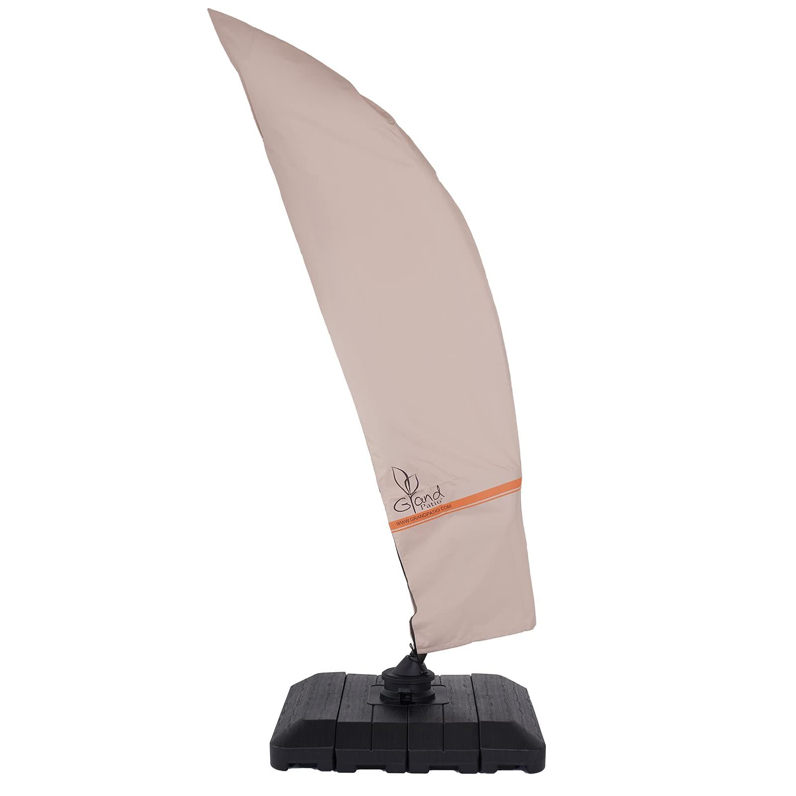 Grand Patio Deluxe Patio Umbrella Cover for 9 to 12 FT Offset Umbrella with Curved Cantilever and Straight Pole, Waterproof Cantilever Umbrella Cover with Zipper, Weather-Resistant and Durable, Beige