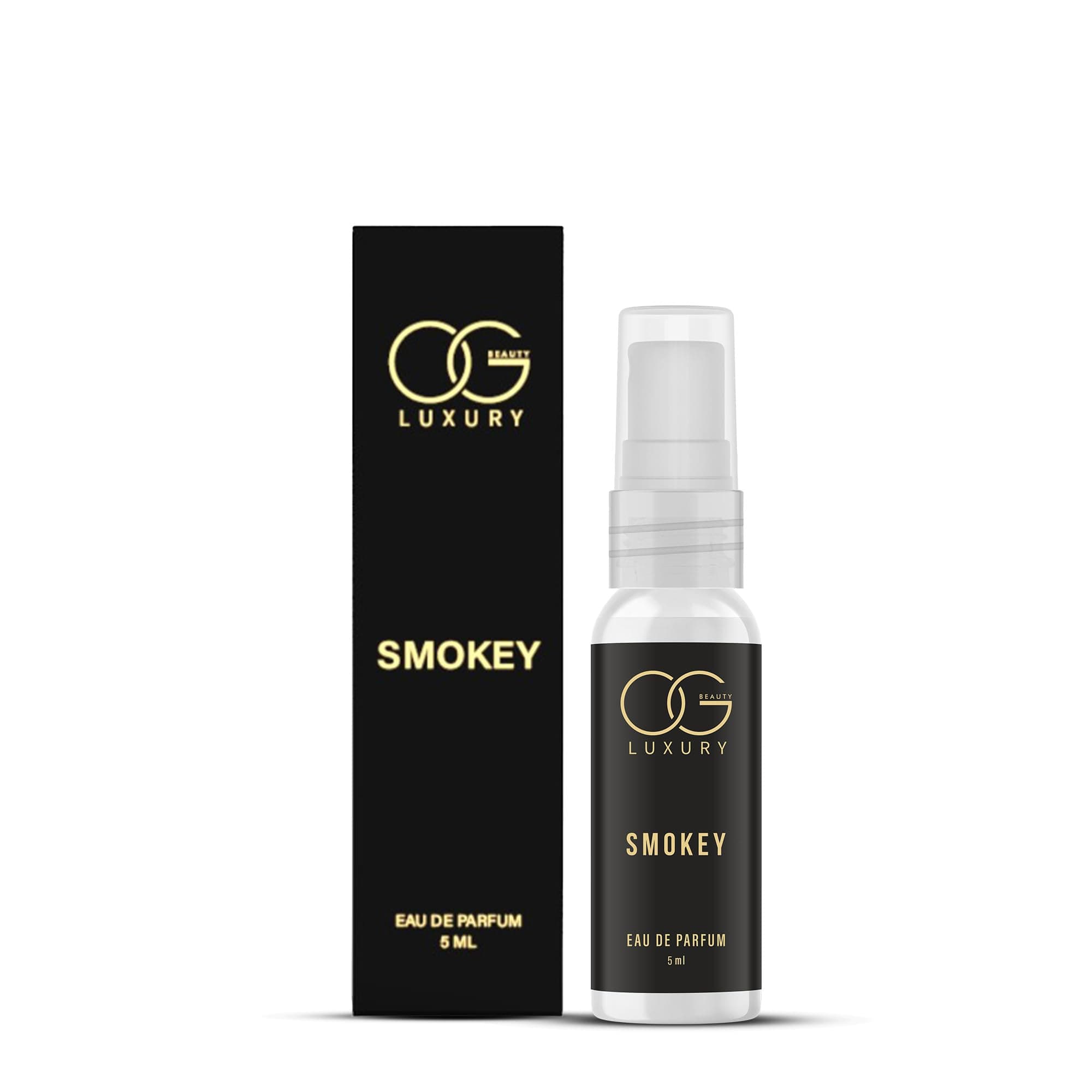 OG BEAUTY LUXURY Smokey Eau De Parfum, 5ml | Elegant Smoky Fragrance | Long-Lasting Perfume for Men | Perfect for Travel, Date Nights & Special Occasions