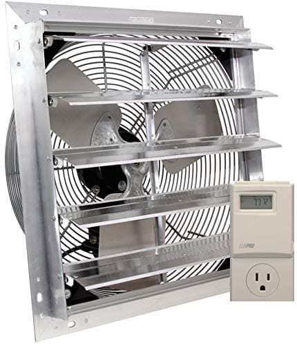 VESExhaust Fan, 3 Speed Shutter Fan, Box Fan, with 9 Foot Cord for Indoor or Outdoor Ventilation (24 Inches with Control) (20 Inch w/Control)