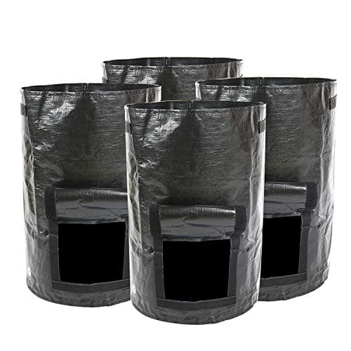 DAFUANY 10 Gallon 4 Pack Heavy Duty Garden Durable Planting Container Bag Potato Grow Bags with Flap and Handles