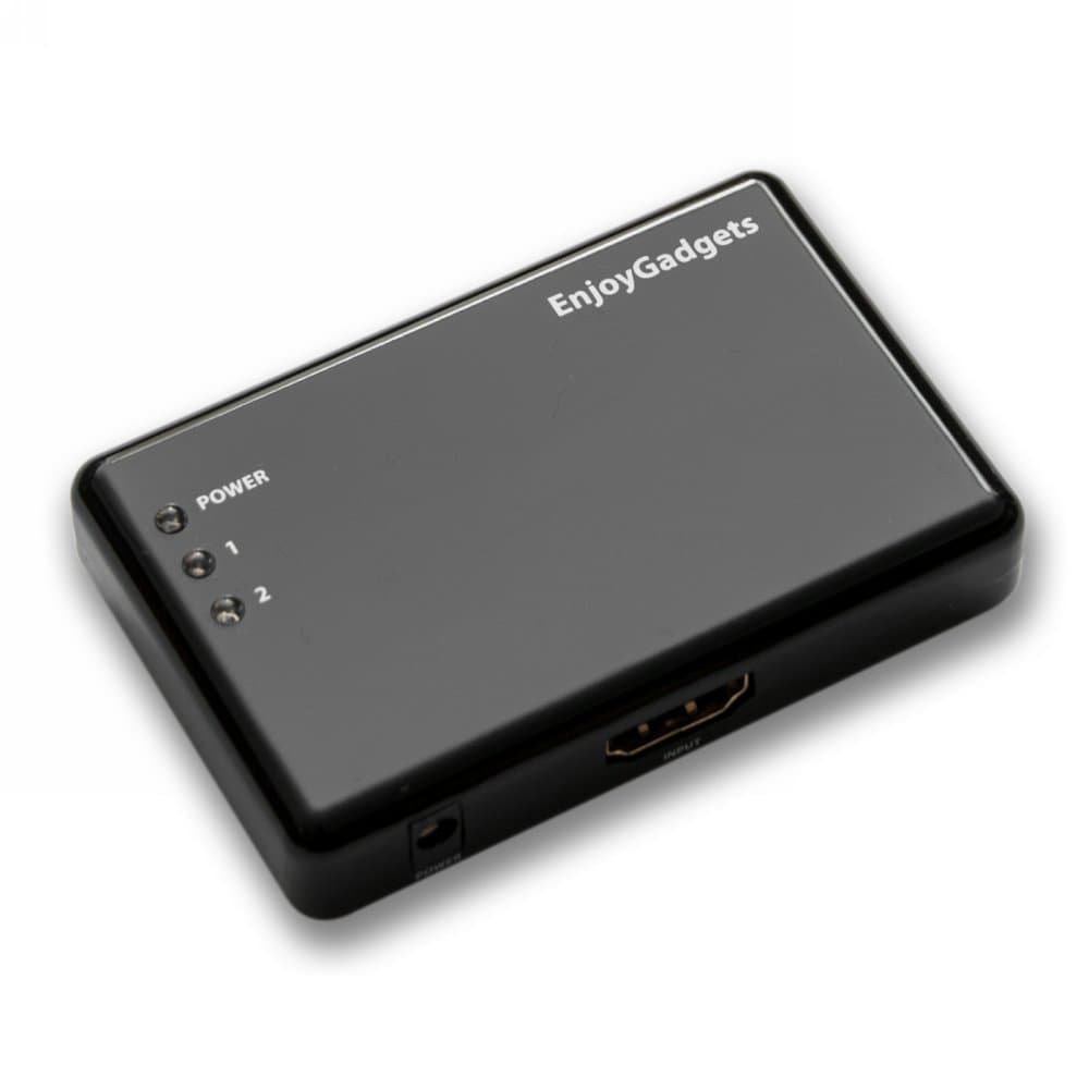 EnjoyGadgets 1x2 HDMI Splitter 1-In, 2-Out, 1080P FullHD Dual Display (EGHSP1X2)