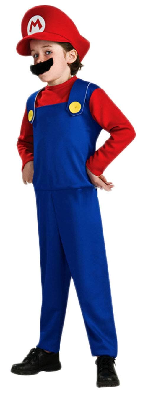 Ugoccam Super Brothers Halloween Kids Cosplay Costume Mario Brothers Kids Red Medium