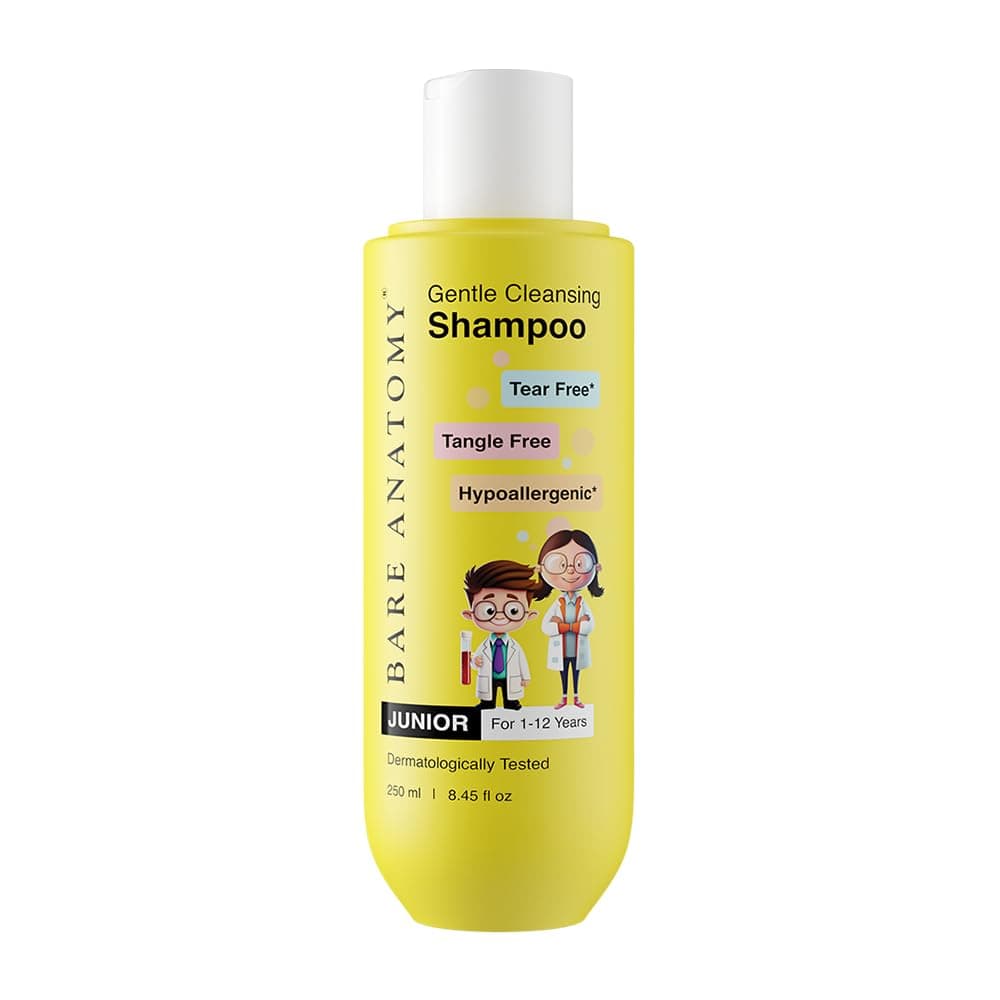 Junior Gentle Cleansing Shampoo For Kids from 5-12 Years | Tear-Free & Hypoallergenic pH 5.5 | Coconut Milk Protein, Almond Oil, Vitamin E & Strawberry 250 ml