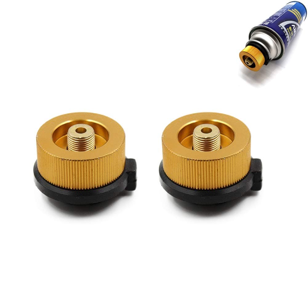 Portable Outdoor Camping Brass Butane Gas Stove Adapter,35mm,2 Pieces