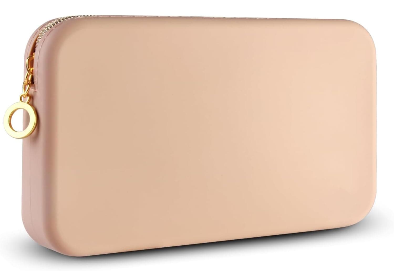 INOVERA (LABEL) Makeup Brush Holder Pouch Case for Travel - Silicone Cosmetic Brushes Kit - Travelling Make up Organizer Bag (Khaki)