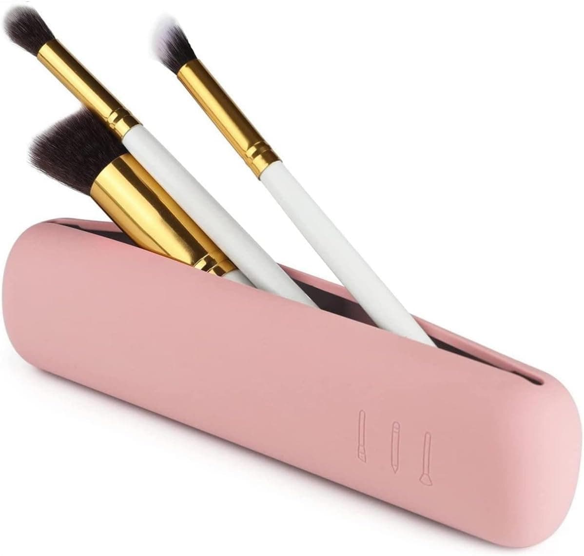 INOVERA (LABEL) Silicone Large Makeup Brush Holder, Cosmetic Face Brushes Pou...