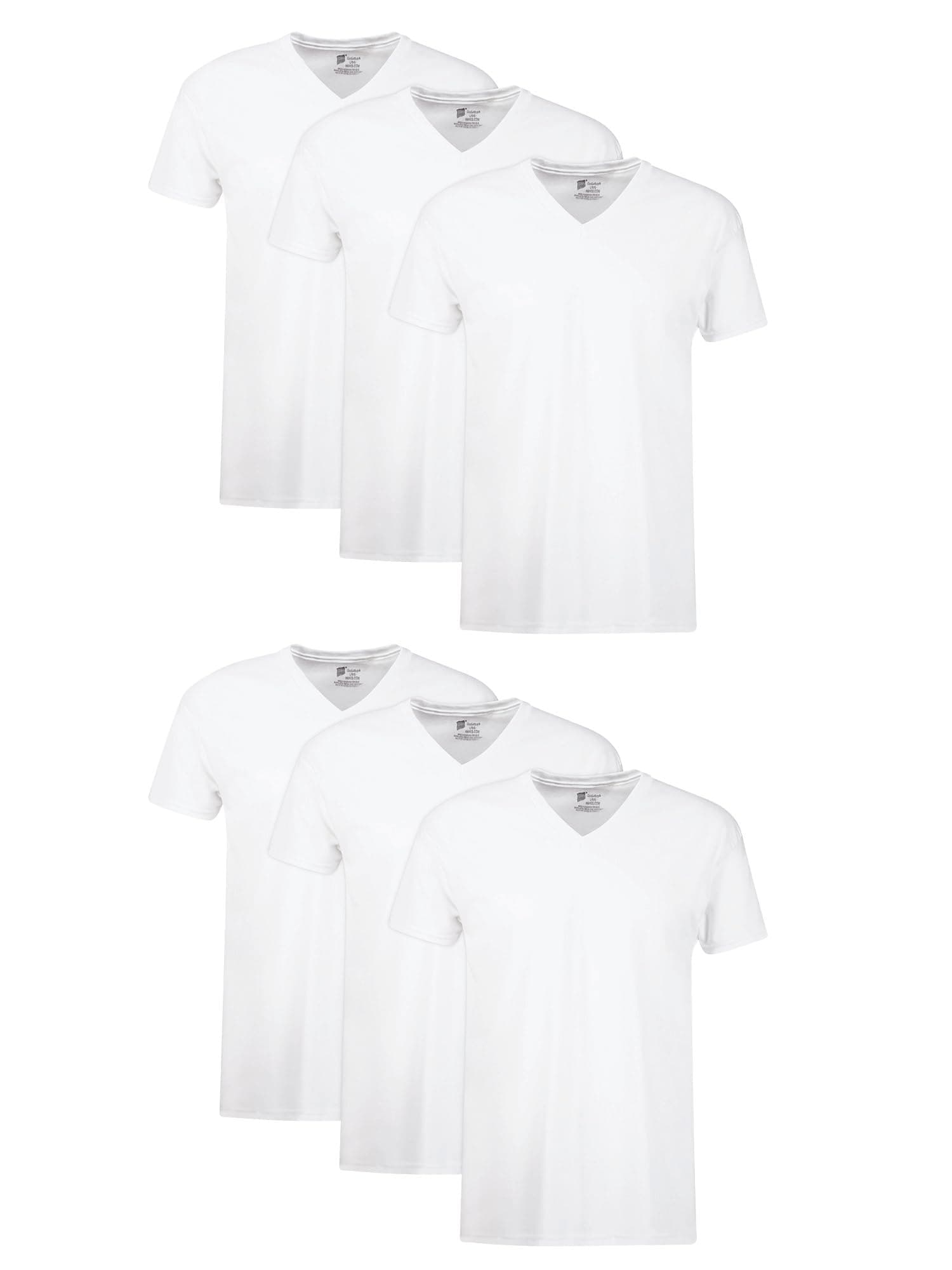 Hanes Red Label Men's ComfortSoft Tagless V-Neck T-Shirt (Bonus Pack)