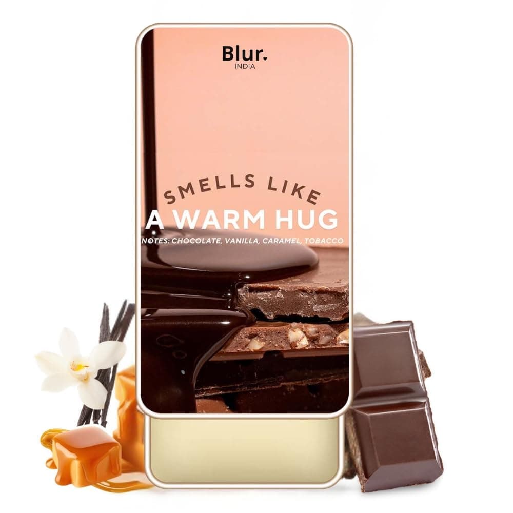 Blur India Smells Like A Warm Hug™ Solid Perfume | Warm Chocolate Vanilla Fragrance | Alcohol Free | Perfume Primer | Safe For Skin