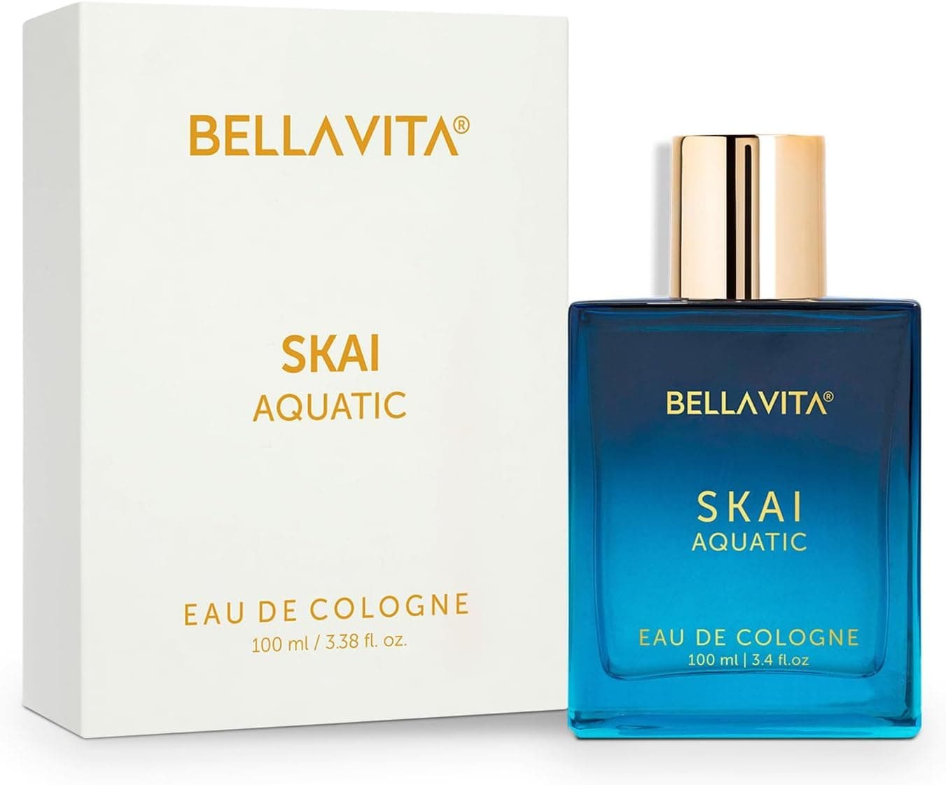 Bellavita Luxury SKAI Eau de Cologne | 100 ml | Unisex Perfume for Men and Women | Gift choice for Birthday and Anniversary