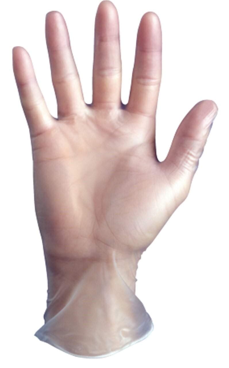 Showa 2005PFM Size 7 (Medium) Powder Free RealFeel Economy Grade Gloves Clear 9.5 mil thick Sold Per Box (100 Pairs)