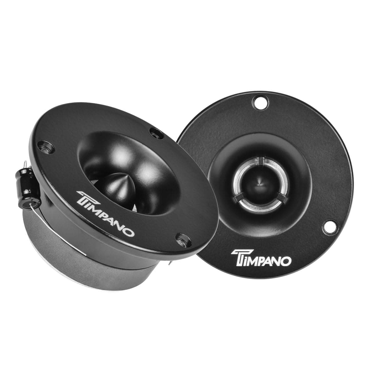 Timpano TPT-ST3 Black Slim Super Eaters, 600 Watt 4 Ohm, 105 DB, 1" Voice Coil, 3.75" Pro Car Sound System Bullet Tweeters (Pair)